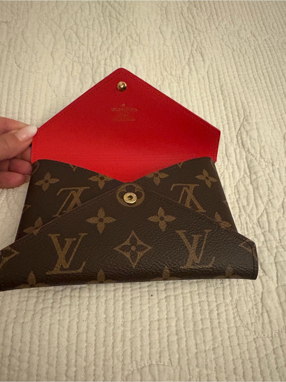 Louis Vuitton Kirigami Pouch — Medium (Monogram Canvas / Red Interior) Case